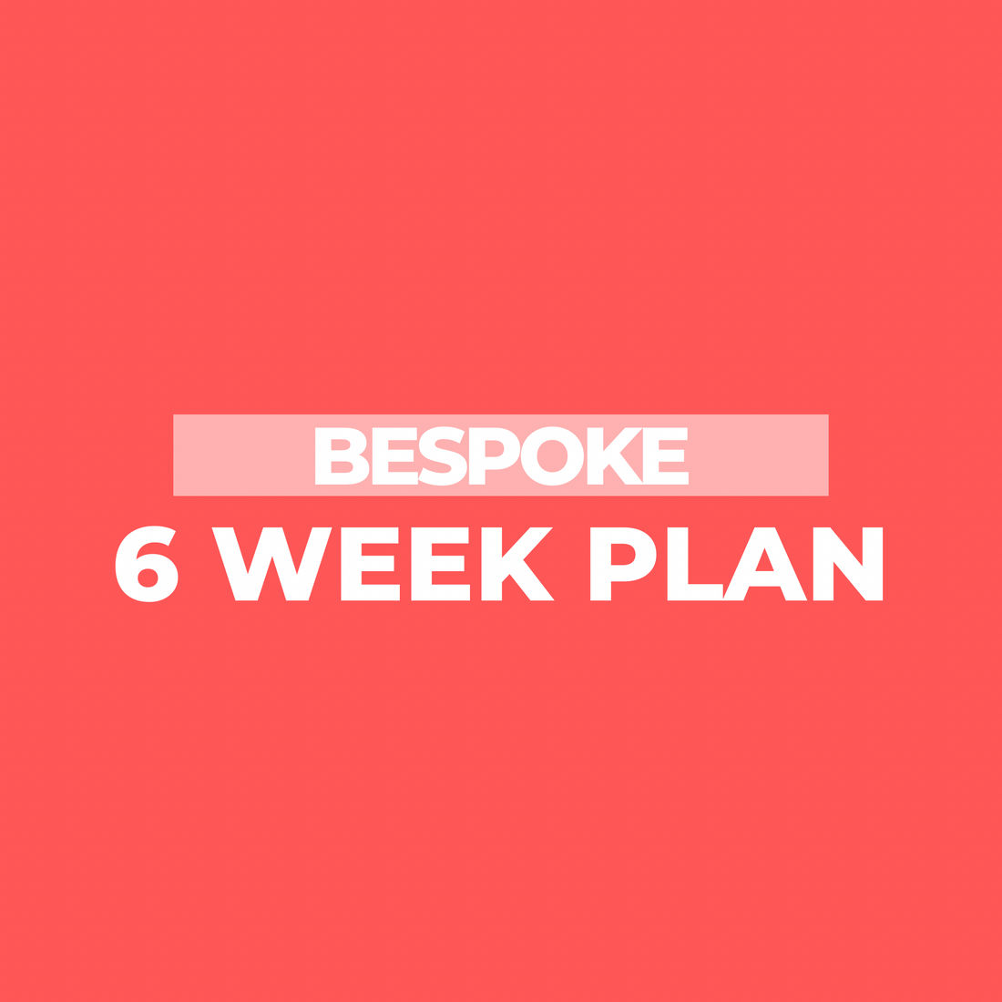 Bespoke 6 Week Plan